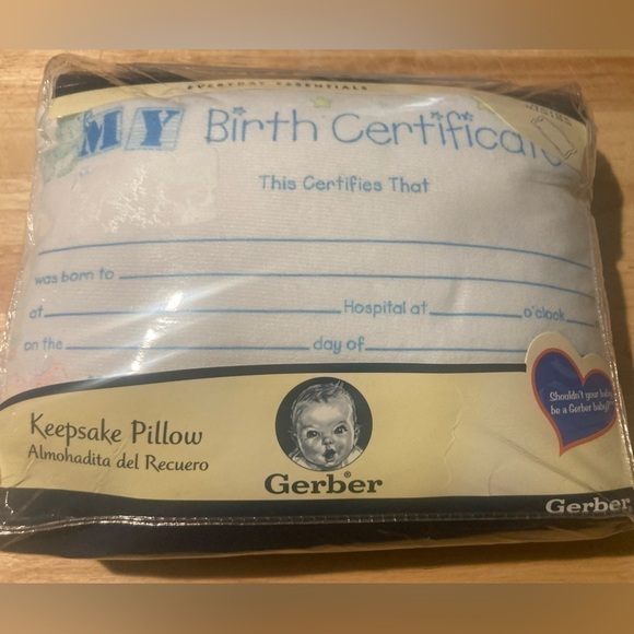 Vintage Gerber Birth Pillow NWT & never used. Brand new in package - Picture 4 of 4
